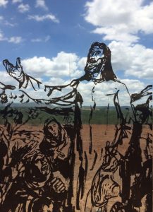 Painel com foto de Antonio Conselheiro - Foto de Sylvia Leite - BLOG LUGARES DE MEMORIA