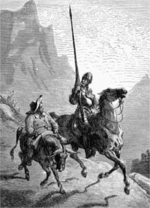 Don Quixote e Sancho Pança - Ilustração de Gustave Doré_ domínio púbico - BLOG LUGARES DE MEMÓRIA