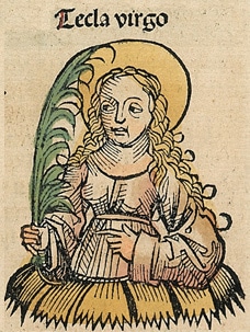 Representação de Santa Tecla encontrada na Cronica de Nuremberg - BLOG LUGARES DE MEMORIA