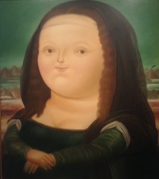 Mona Lisa de Fernando Botero - releitura da obra original de Leonardo da Vinci - Foto de Dinorah regis - BLOH LUGARES DE MEMÓRIA