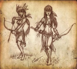 Desenho das índias Icamiabas - Foto de aegyptian_dcczfn em Deviant Art - BLOG LUGARES DE MEMÓRIA- 
