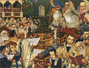 Rosh_Hashanah ou Ano Novo Judaico - Pintura de Arthur_Szyk em Wikimedia - BLOG LUGARES DE MEMORIA