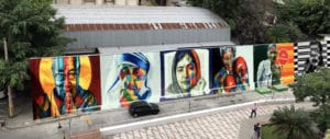 Mural Olhares da Paz - Foto do site do artista - BLOG LUGARES DE MEMÓRIA