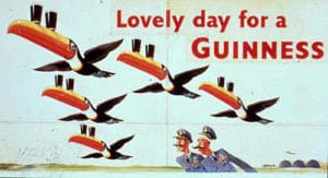 Guinness: da cerveja ao livro de records Cartaz da Guiness com tucanos - Foto do site oficial - BLOG LUGARES DE MEMÓRIA