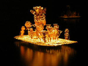 Miniatura que representa a coroação do rei Muisca - Foto de Andrew Bertram - World66 em Wikimedia - BLOG LUGARES DE MEMORIA