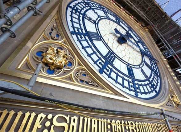 Novo mostrador do relogio Big Ben - Foto site Parlamento Reino Unido - BLOG LUGARES DE MEMORIA