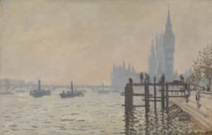 The Thames Below Westminster - Pintura de Claude Monet em National Gallery - BLOG LUGARES DE MEMORIA