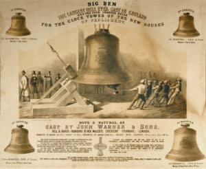Ilustração histórica do sino Big Ben - Autor desconhecido - BLOG LUGARES DE MEMORIA