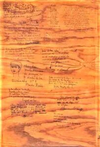 Anotações de Frida sobre Los Cachuchas - Reprodução Museo Frida Kahlo - BLOG LUGARES DE MEMORIA