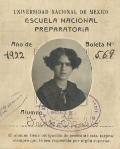 Boletim de Frida na Escola Preparatória - Reprodução publicada no site oficial do Museo Frida Kahlo - BLOG LUGARES DE MEMORIA