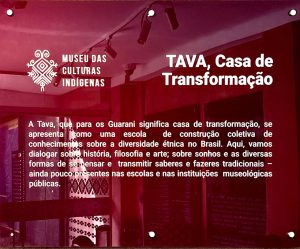 Placa do museu com nome indígena Tava - Foto de Sylvia Leite - BLOG LUGARES DE MEMORIA
