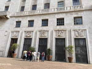 Imagem parcial da fachada do Edificio Matarazzo - Foto de Sylvia Leite - BLOG LUGARES DE MEMORIA