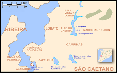 Mapa da Baía de Todos os Santos - Imagem de André Koehne em Wikimedia - BLOG LUGARES DE MEMÓRIA 