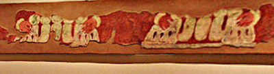 Mãos do deus da chuva retendo gotas em painel do Museu dos Murais de Teotihuacán - Foto INAH Divulgação - BLOG LUGARES DE MEMÓRIA 