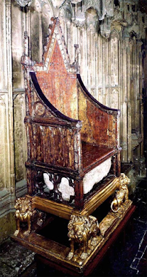 Cadeira que abriga a Pedra de Scone - Foto site Abadia de Westminster - BLOG LUGARES DE MEMÓRIA