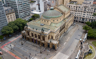 Vista aérea do Theatro Municipal de São Paulo - Foto Webysther - - BLOG LUGARES DE MEMÓRIA
