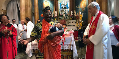 Batizado Afro na Igreja da Achiropita - Foto de divulgação do Portal do Bixiga - BLOG LUGARES DE MEMÓRIA